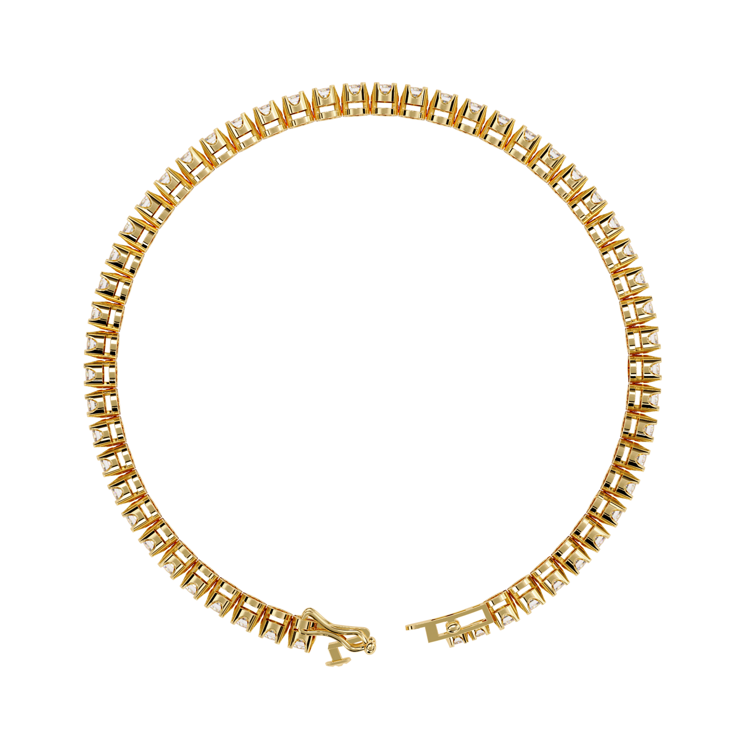 5 ct to 20 ct Slim Braid Diamond Tennis Bracelet in 10k Gold