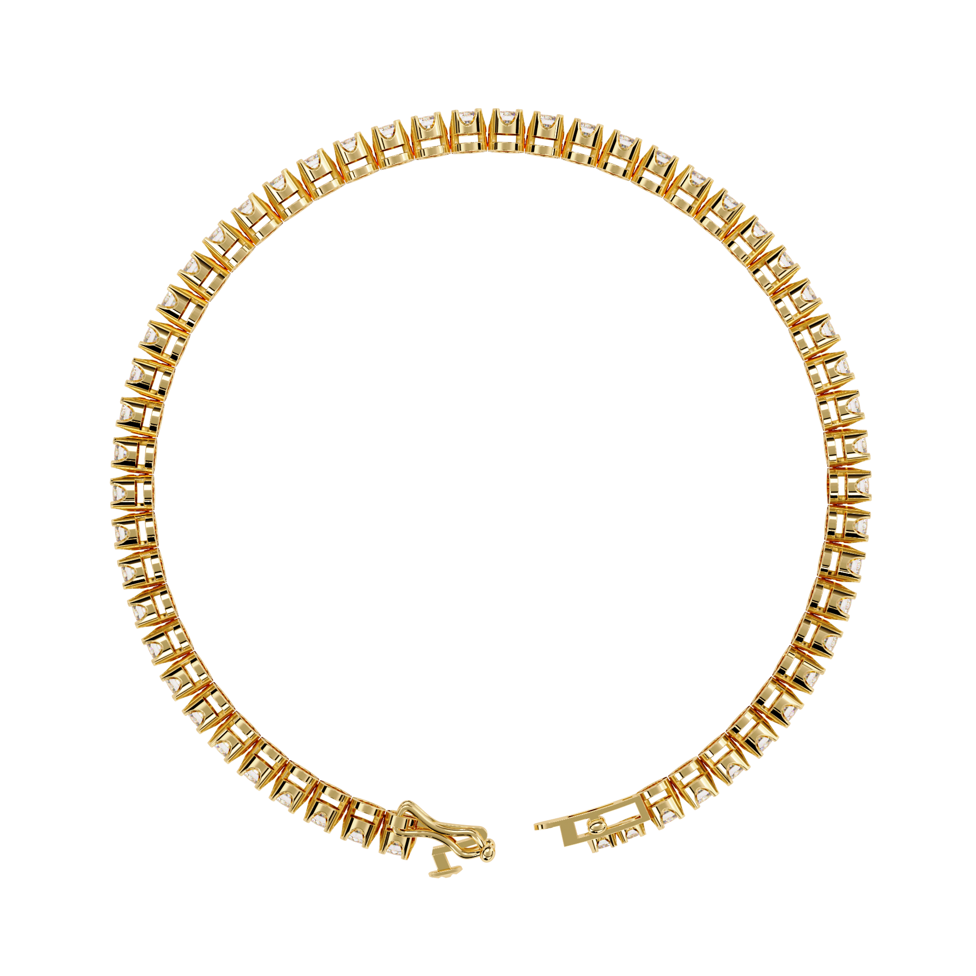 Slim Braid Diamond Tennis Bracelet