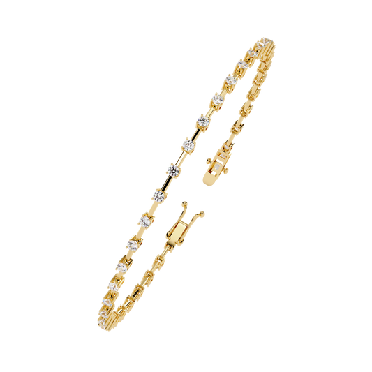 5 ctto 20 ct  Gold Radiant Diamond Tennis Bracelet in 10k Gold