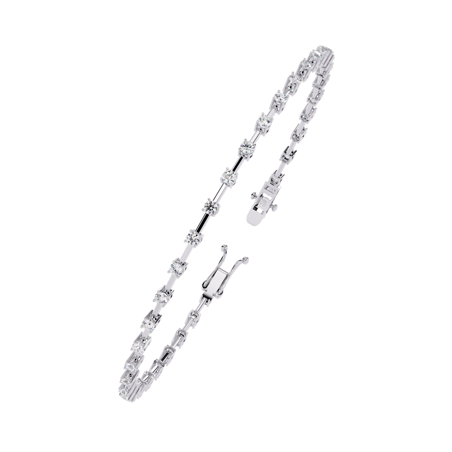 5 Carat Gold Radiant Diamond Tennis Bracelet in 10k Gold