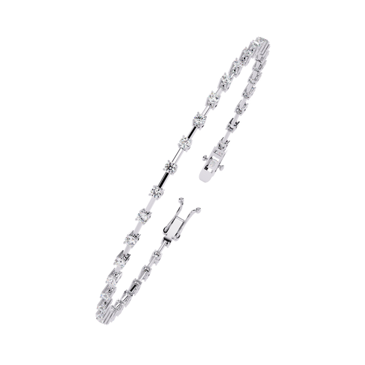 5 Carat Gold Radiant Diamond Tennis Bracelet in 10k Gold