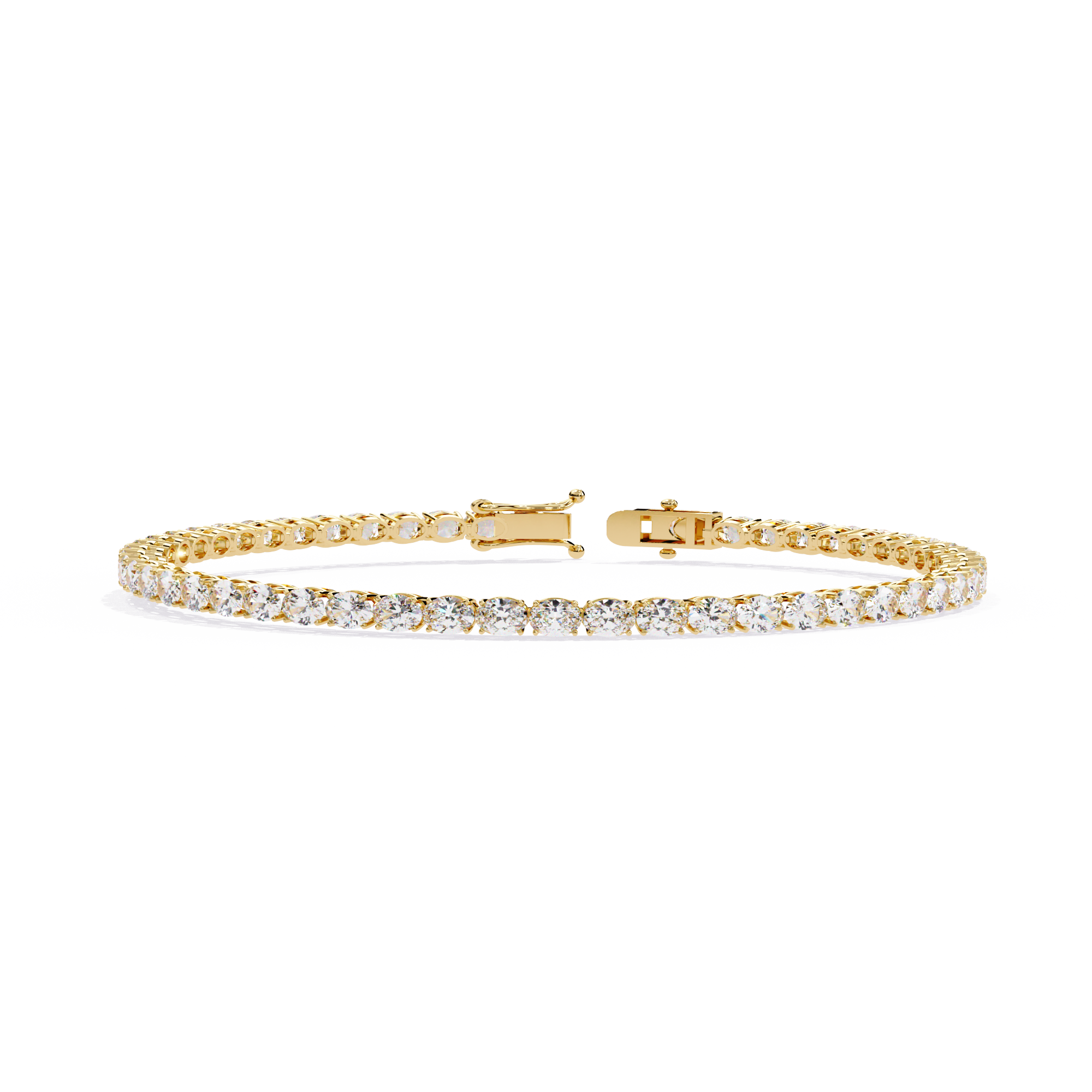 Slim Cushion Diamond Tennis Bracelet