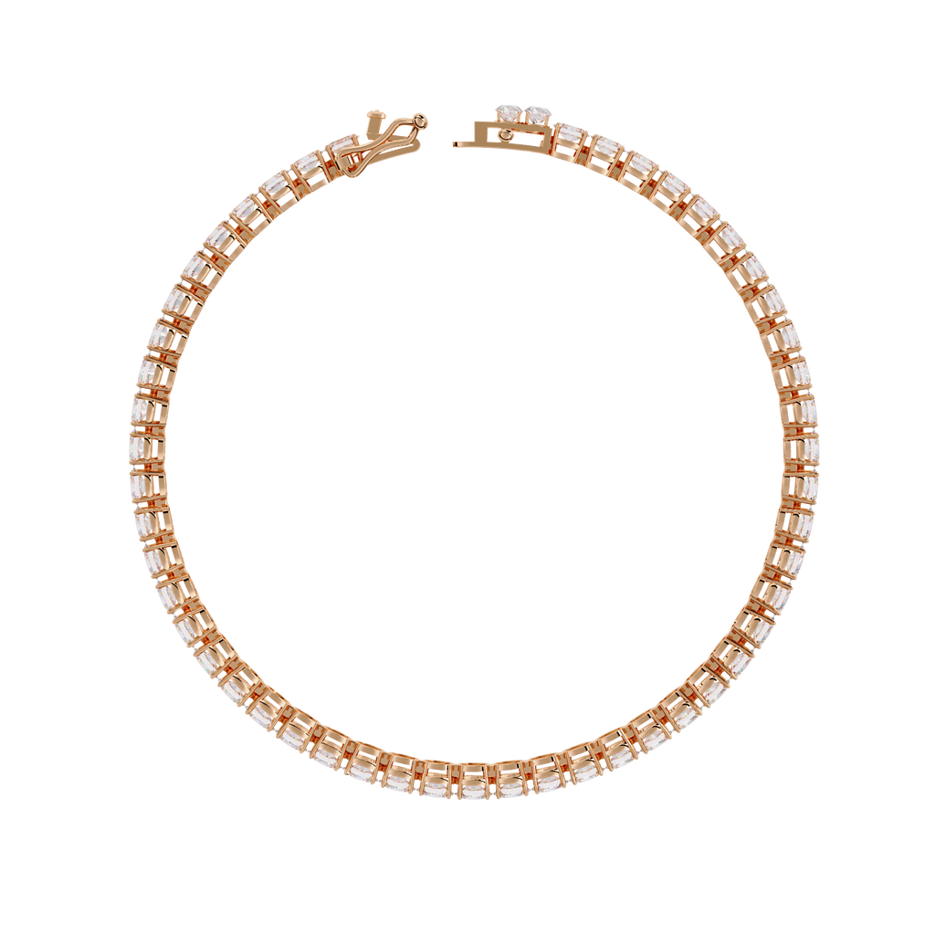 Slim Cushion Diamond Tennis Bracelet