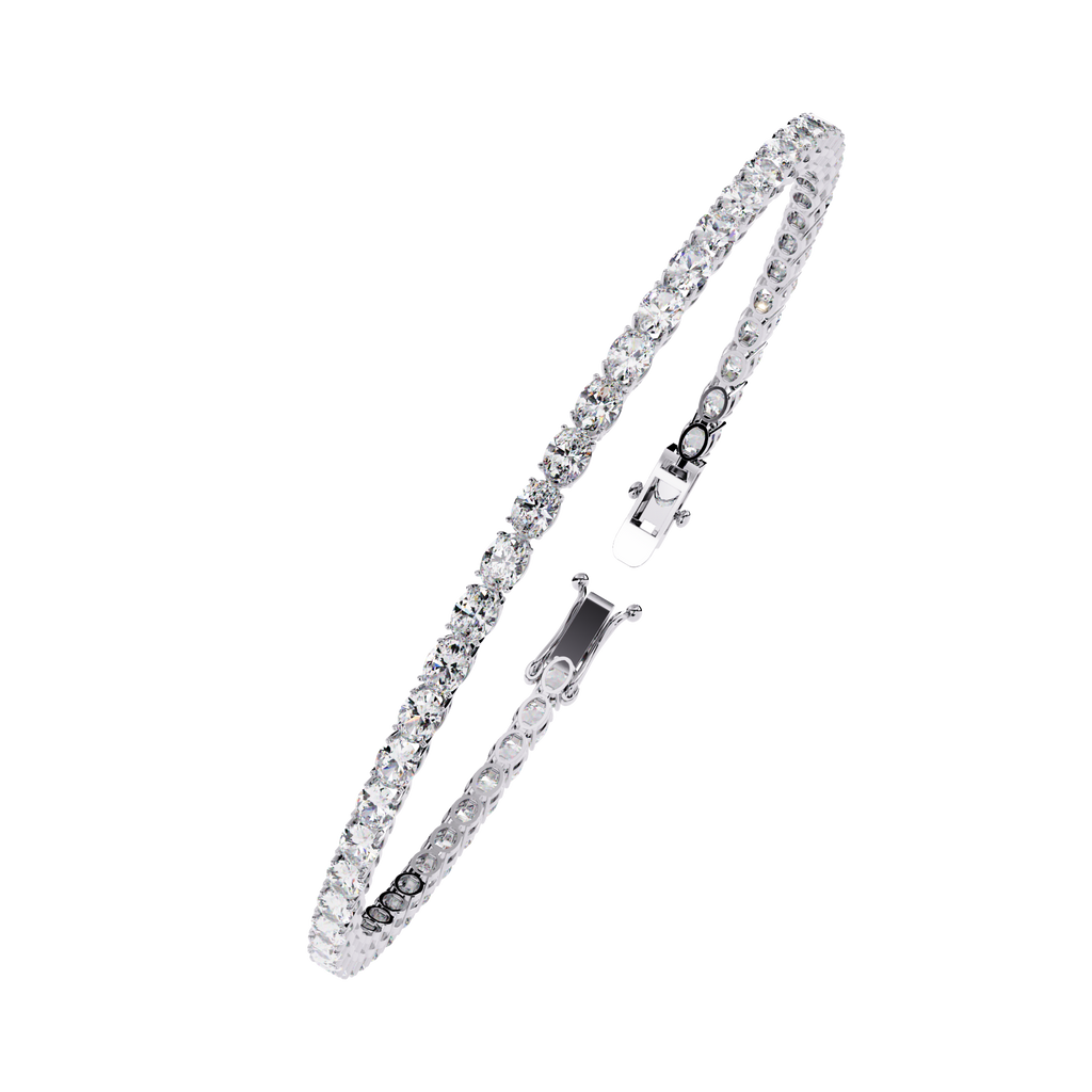 Slim Cushion Diamond Tennis Bracelet