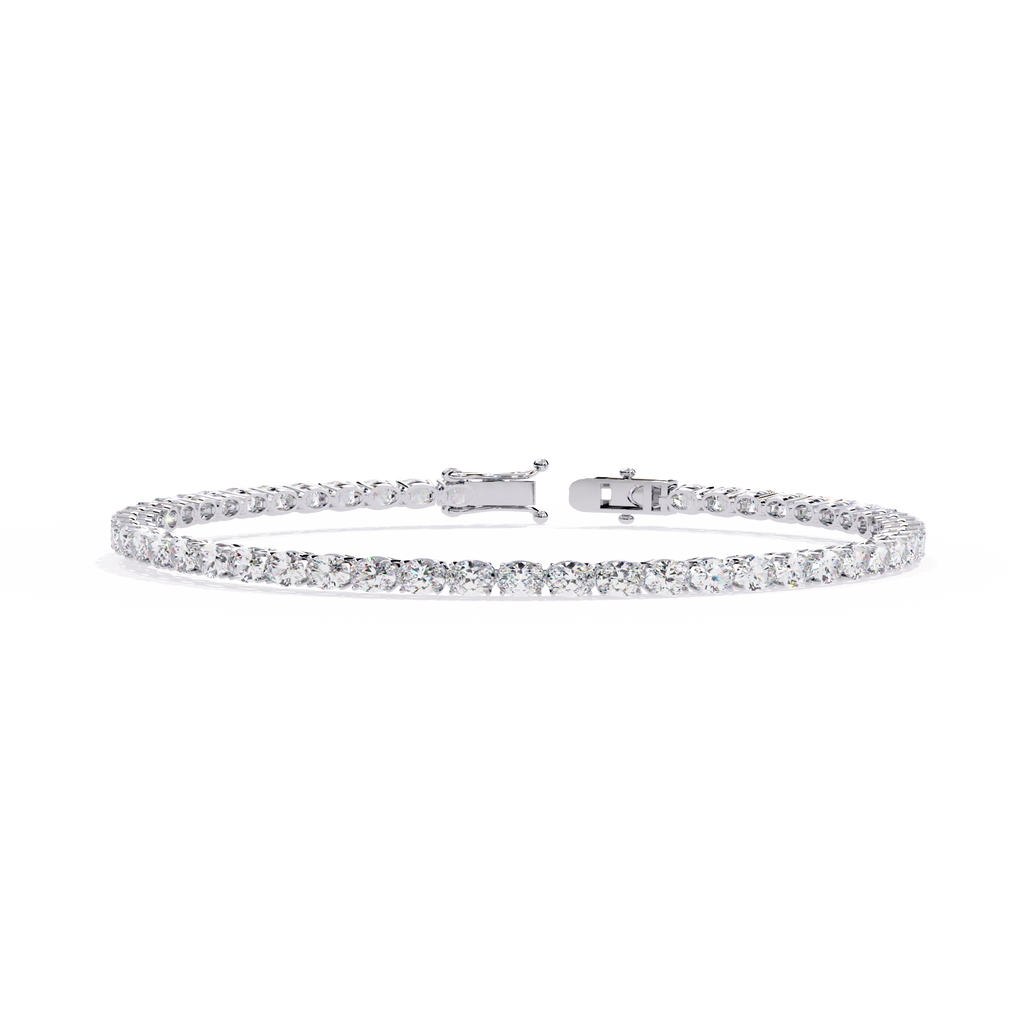 Slim Cushion Diamond Tennis Bracelet