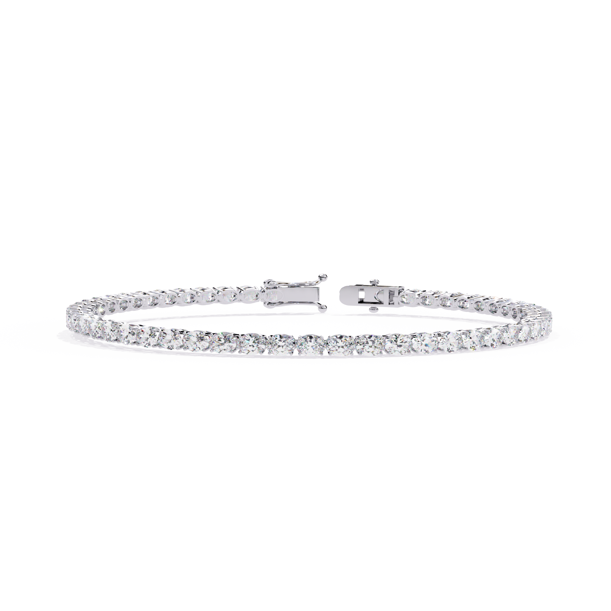 Slim Cushion Diamond Tennis Bracelet