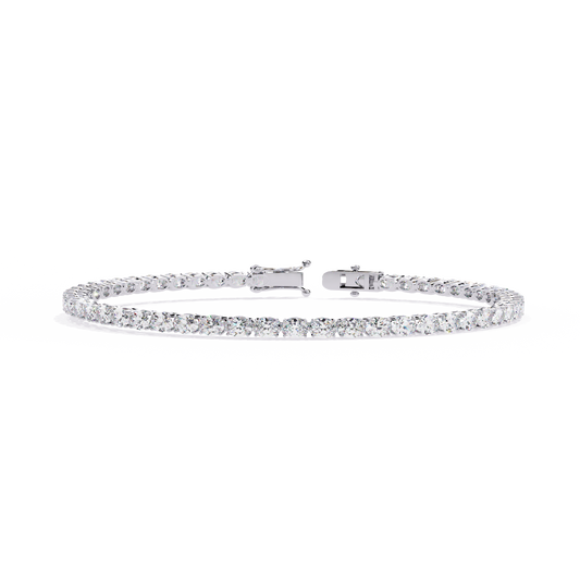 5 ct to 20 ct Slim Cushion Diamond Tennis Bracelet in 10k Gold