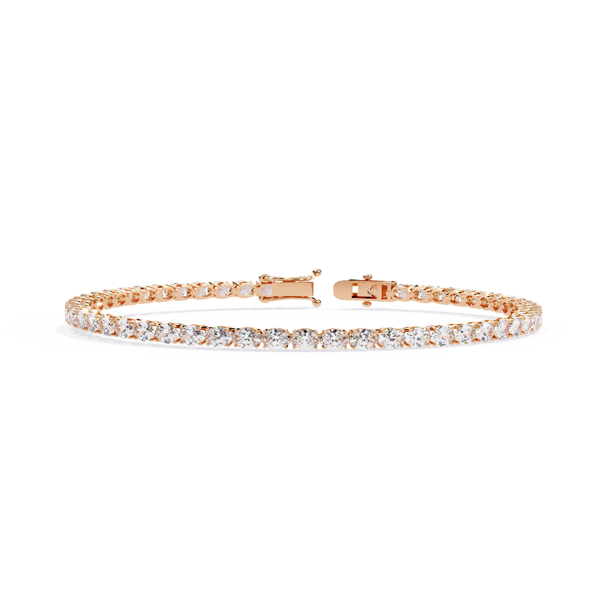 Slim Cushion Diamond Tennis Bracelet