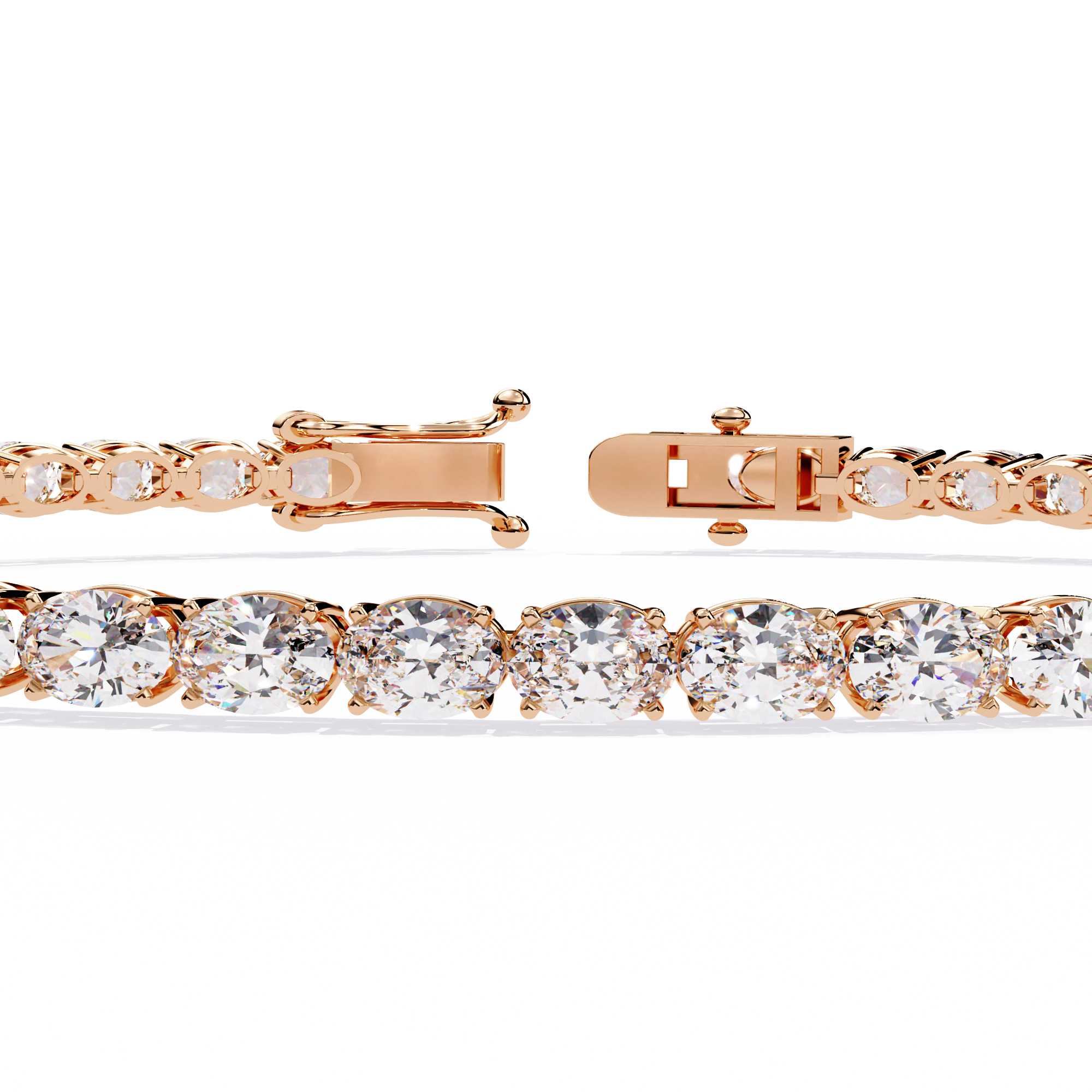 Slim Cushion Diamond Tennis Bracelet