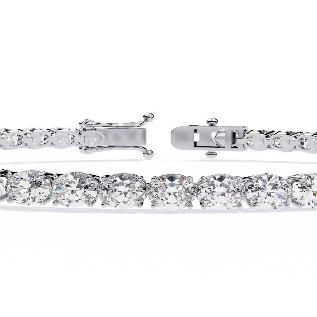 Slim Cushion Diamond Tennis Bracelet