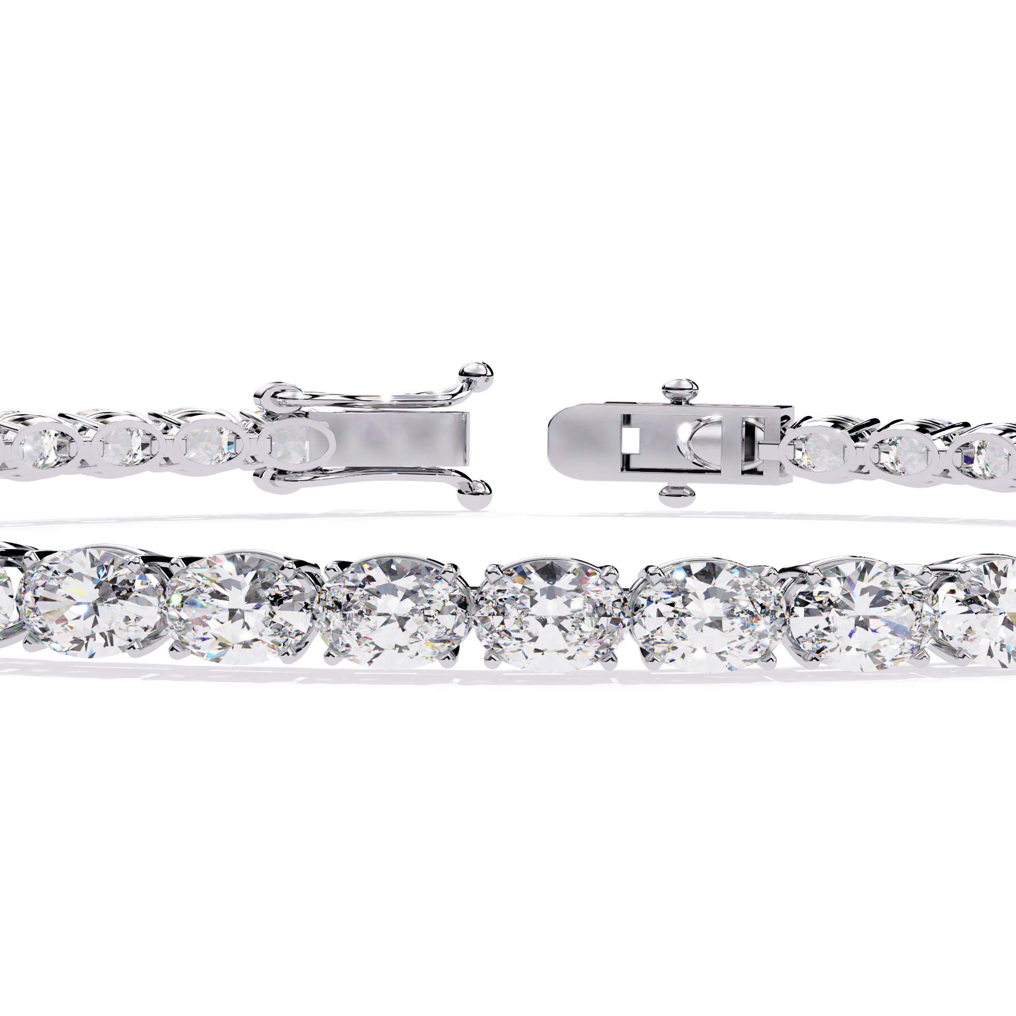 Slim Cushion Diamond Tennis Bracelet