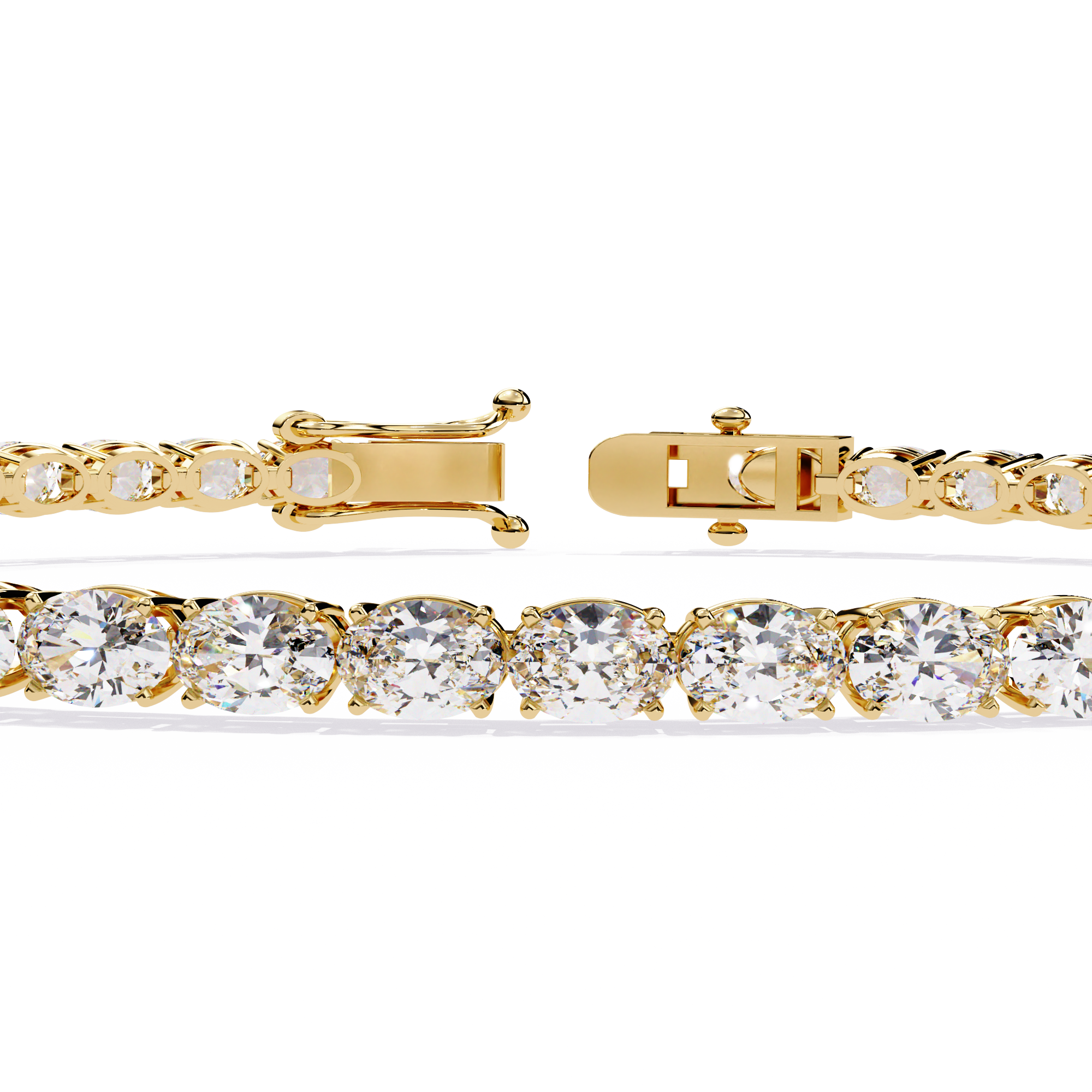 Slim Cushion Diamond Tennis Bracelet