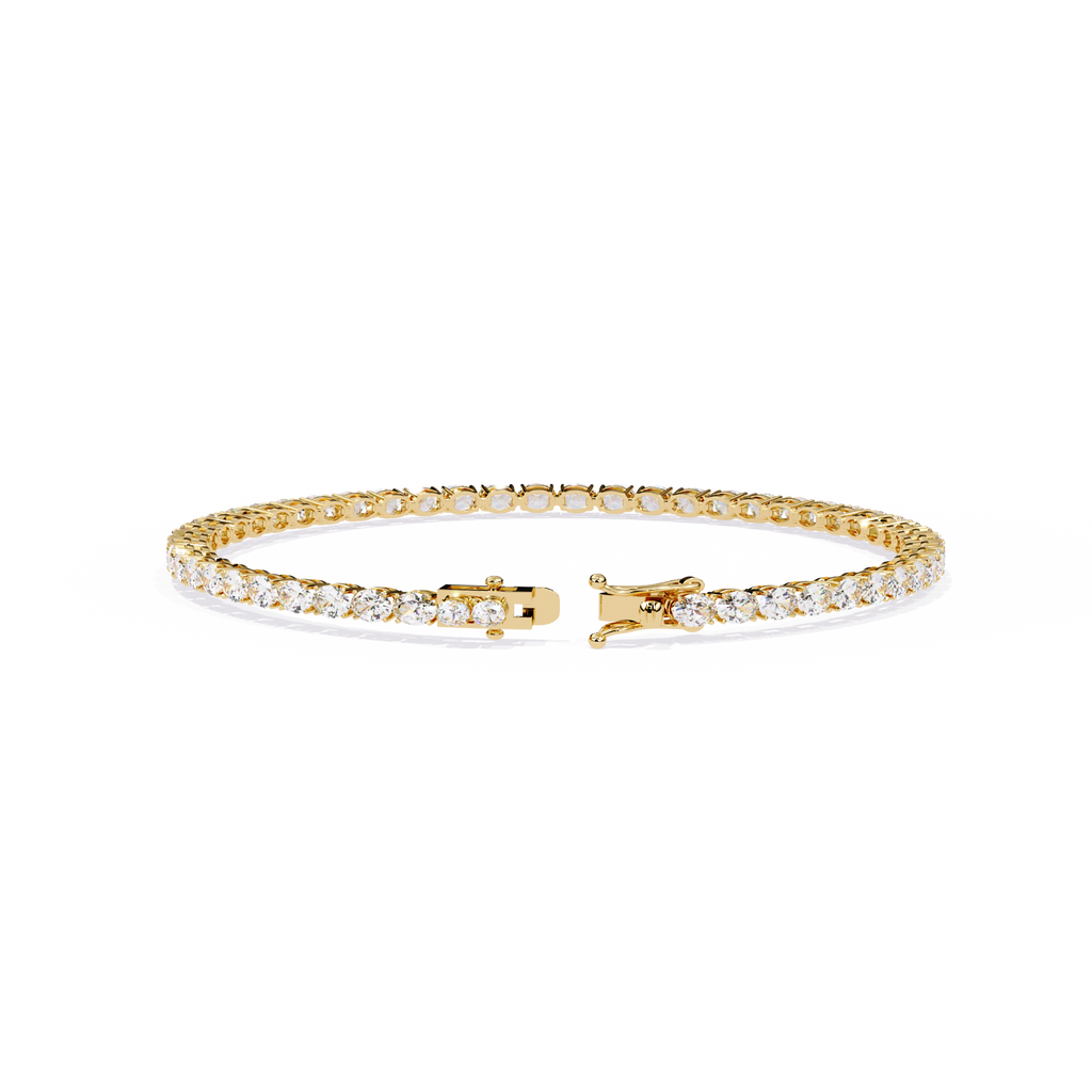 Slim Cushion Diamond Tennis Bracelet