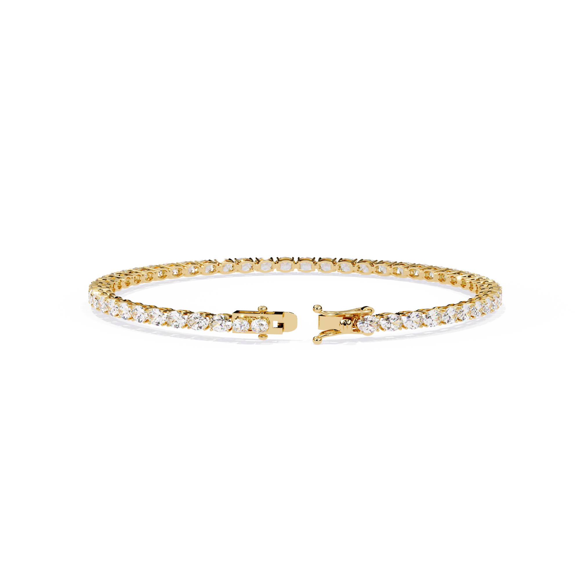 Slim Cushion Diamond Tennis Bracelet