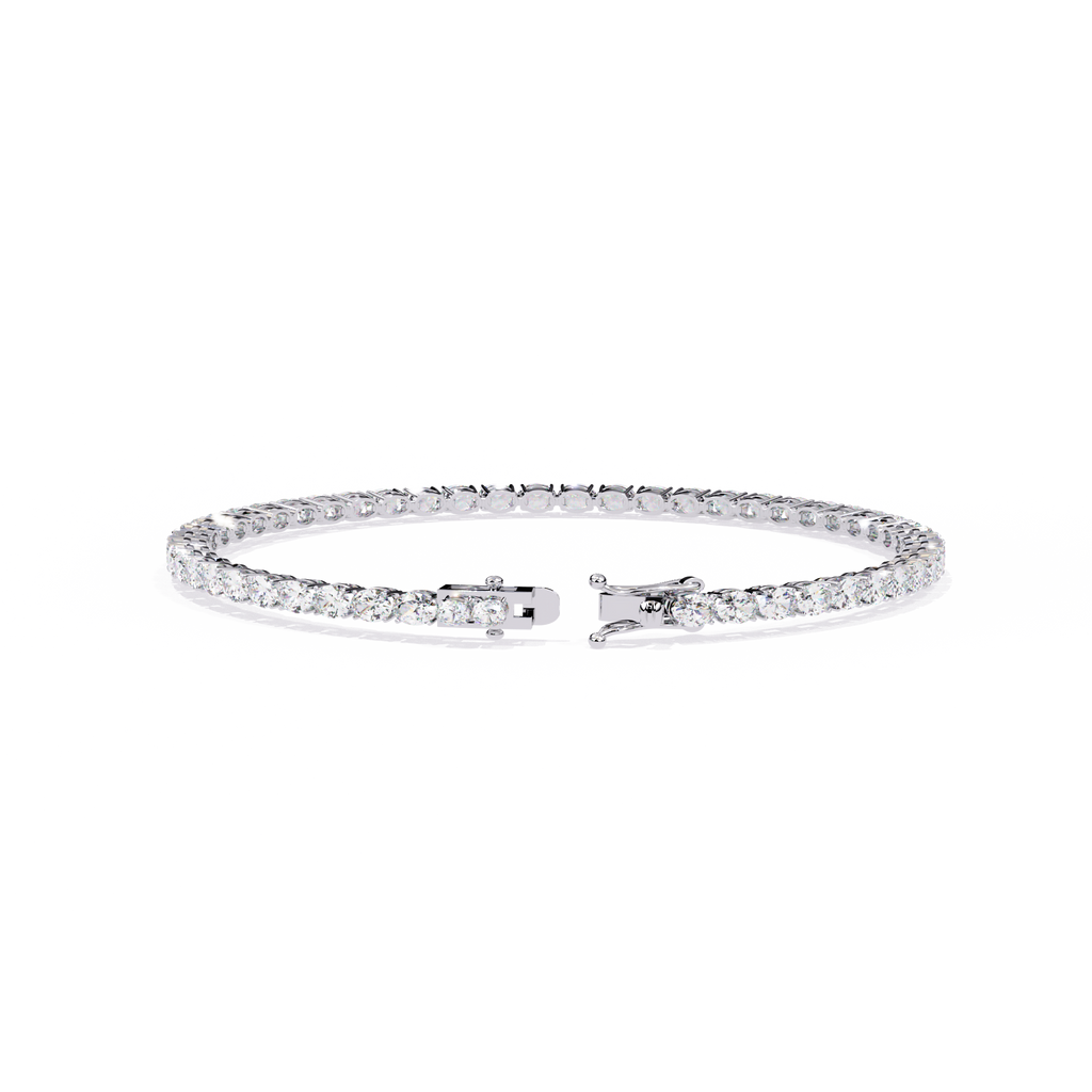 Slim Cushion Diamond Tennis Bracelet