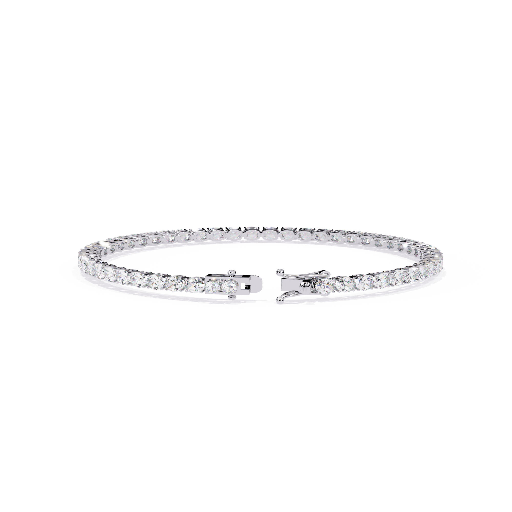 Slim Cushion Diamond Tennis Bracelet