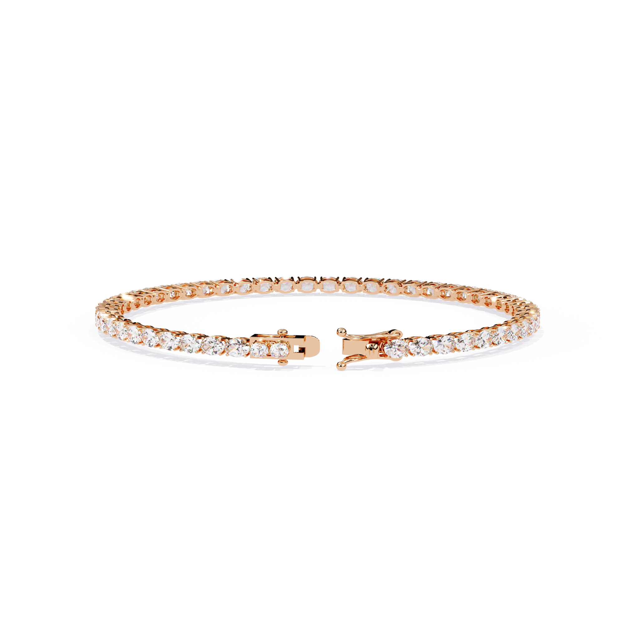 Slim Cushion Diamond Tennis Bracelet