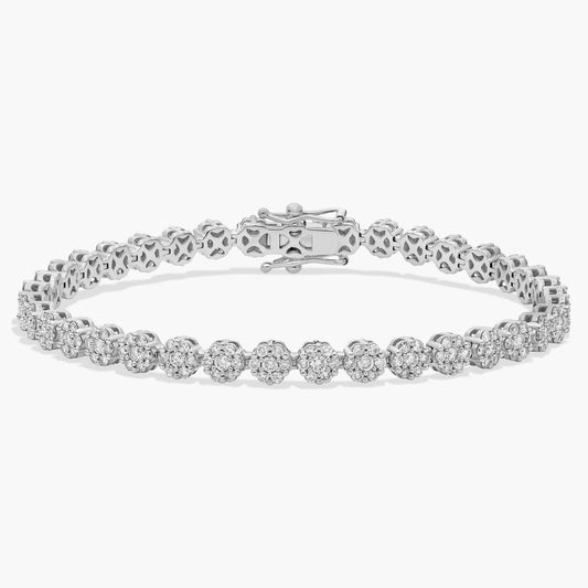 5 ct to 20 ct Petalia Bloom Tennis Bracelet in 10k Gold