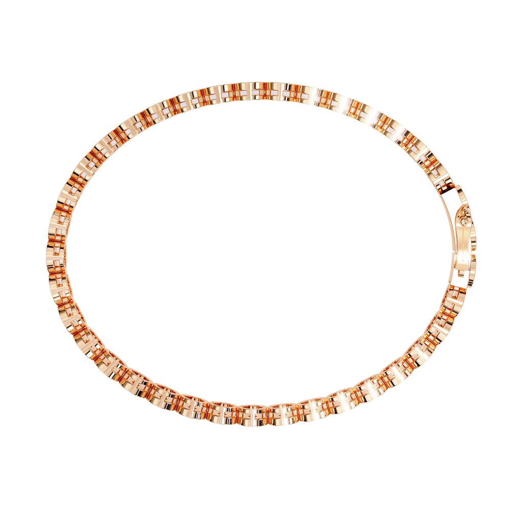 Round Flower Tennis Bracelet