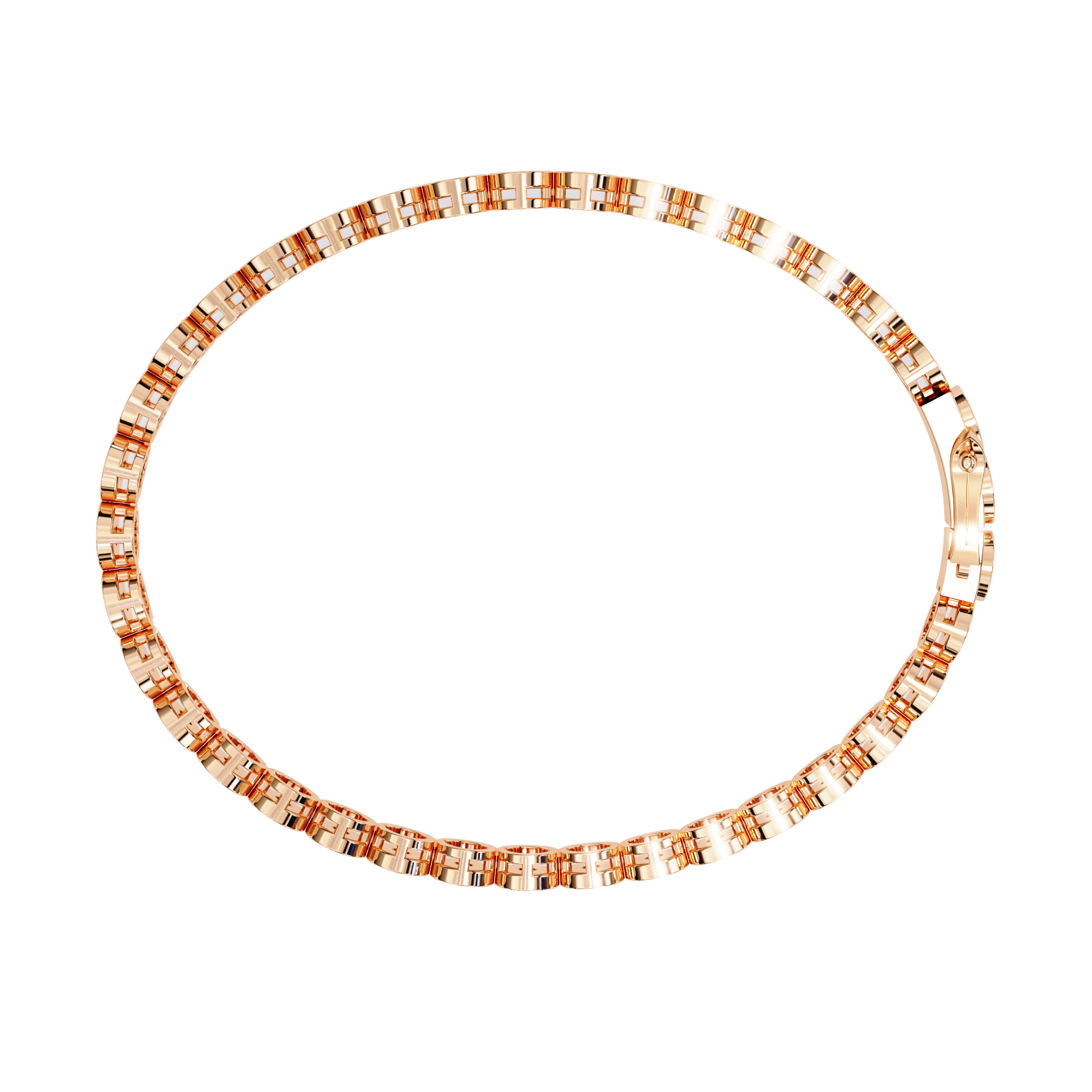 Round Flower Tennis Bracelet