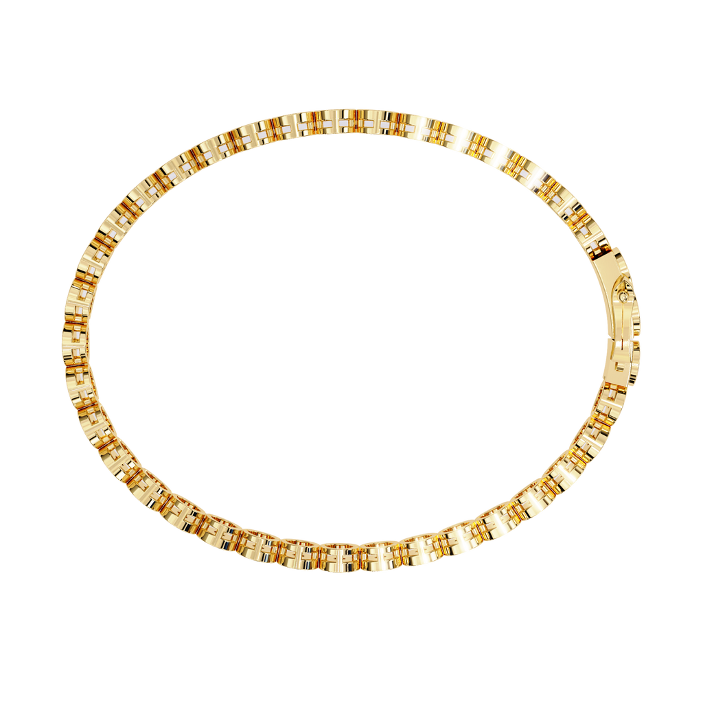 Round Flower Tennis Bracelet