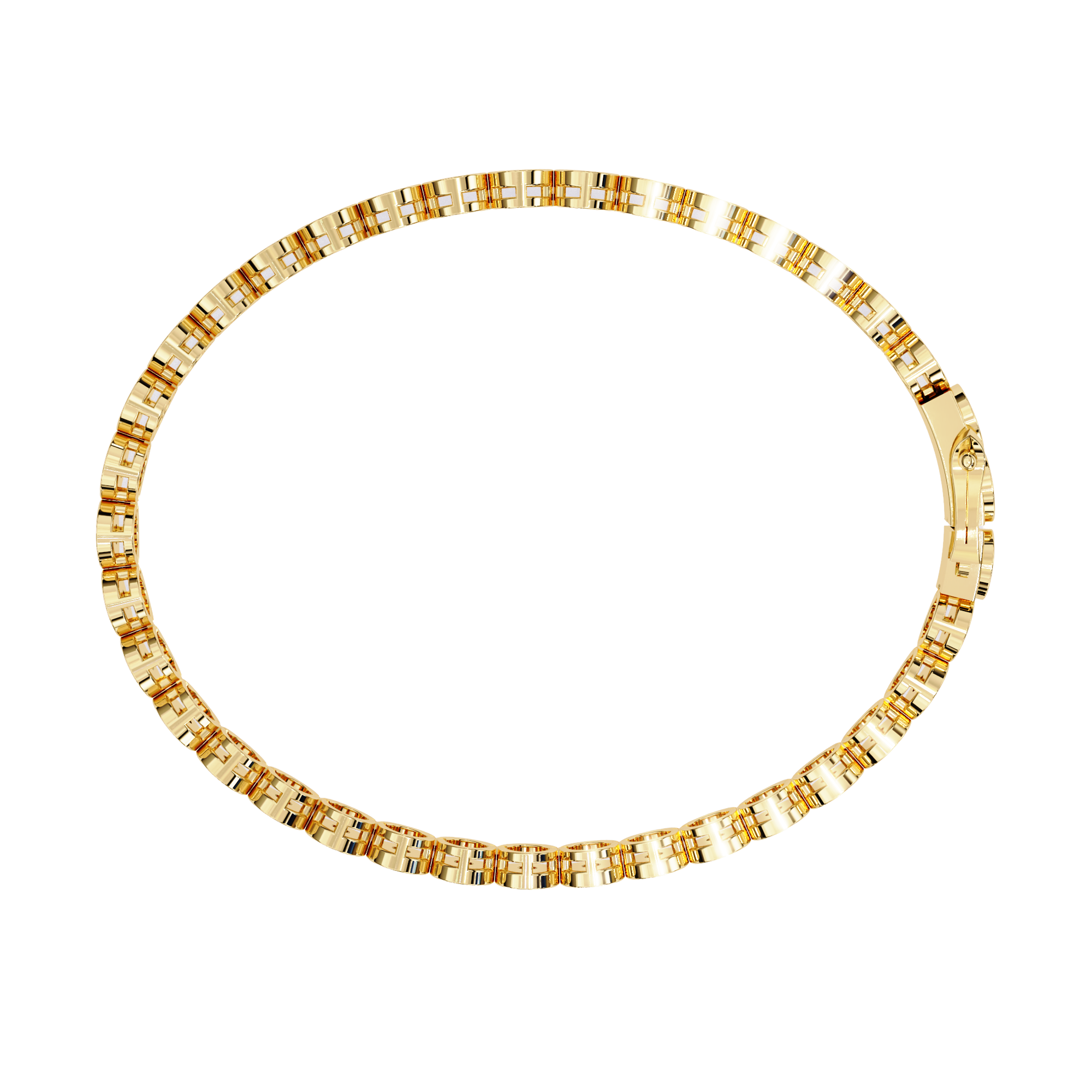 Round Flower Tennis Bracelet