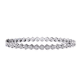 Round Flower Tennis Bracelet