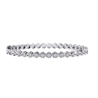 Round Flower Tennis Bracelet