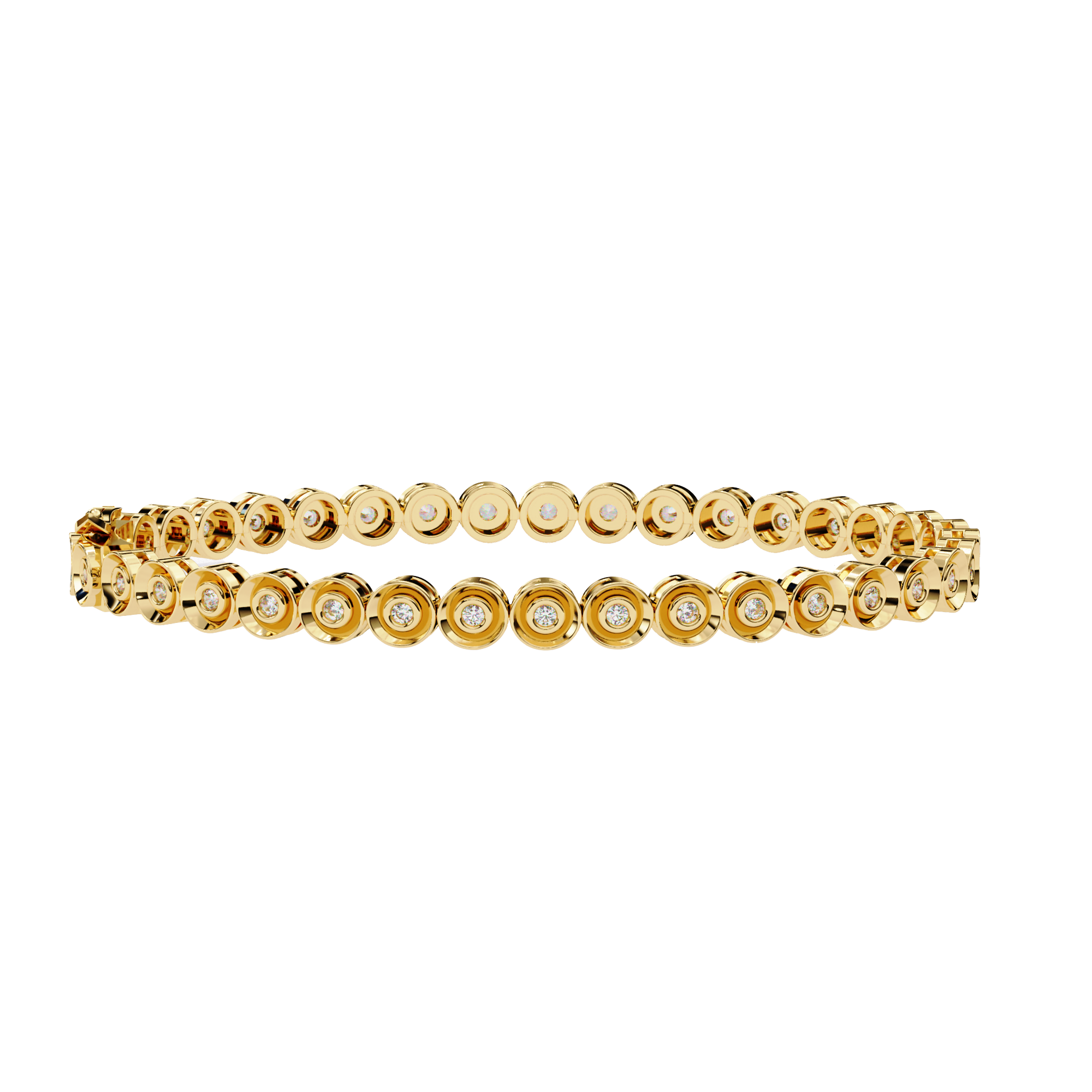 Round Flower Tennis Bracelet
