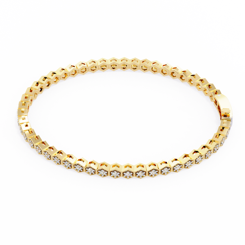 Diamond honeycomb Tennis Bracelet