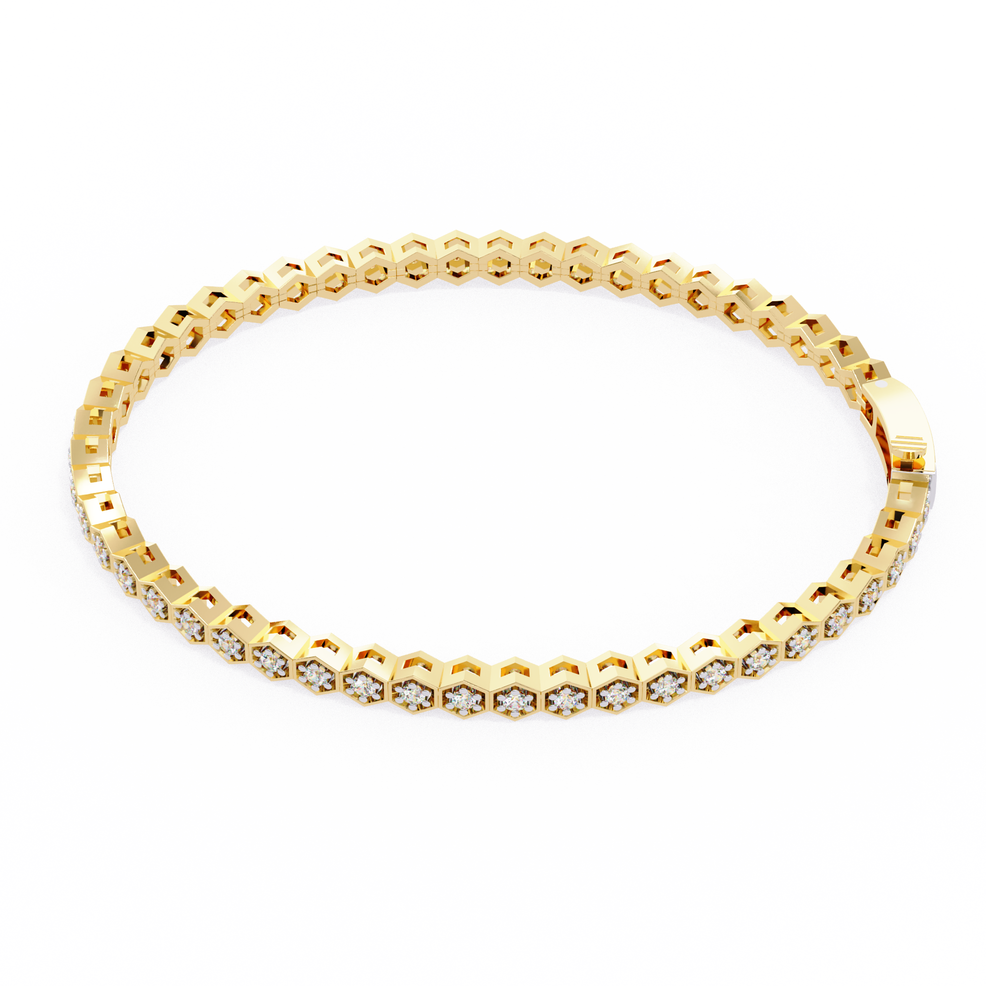 Diamond honeycomb Tennis Bracelet