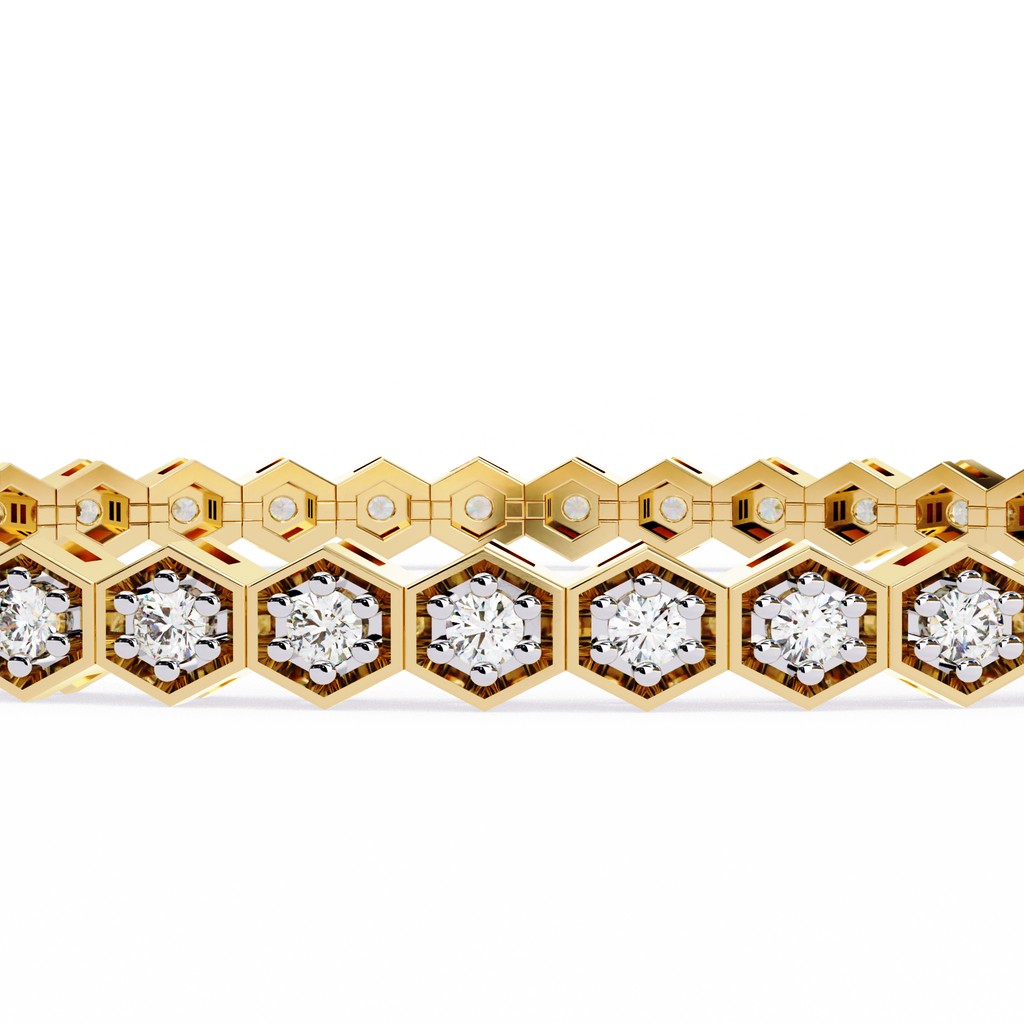 Diamond honeycomb Tennis Bracelet