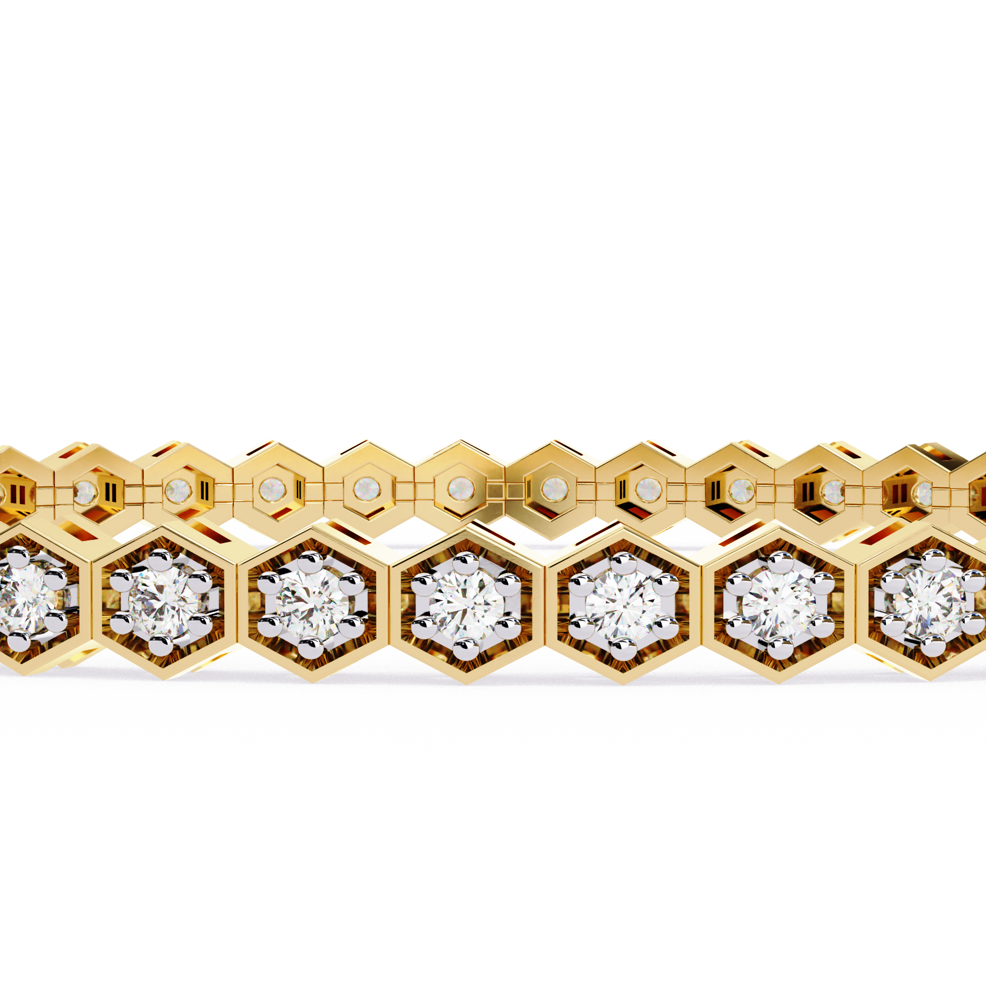 Diamond honeycomb Tennis Bracelet