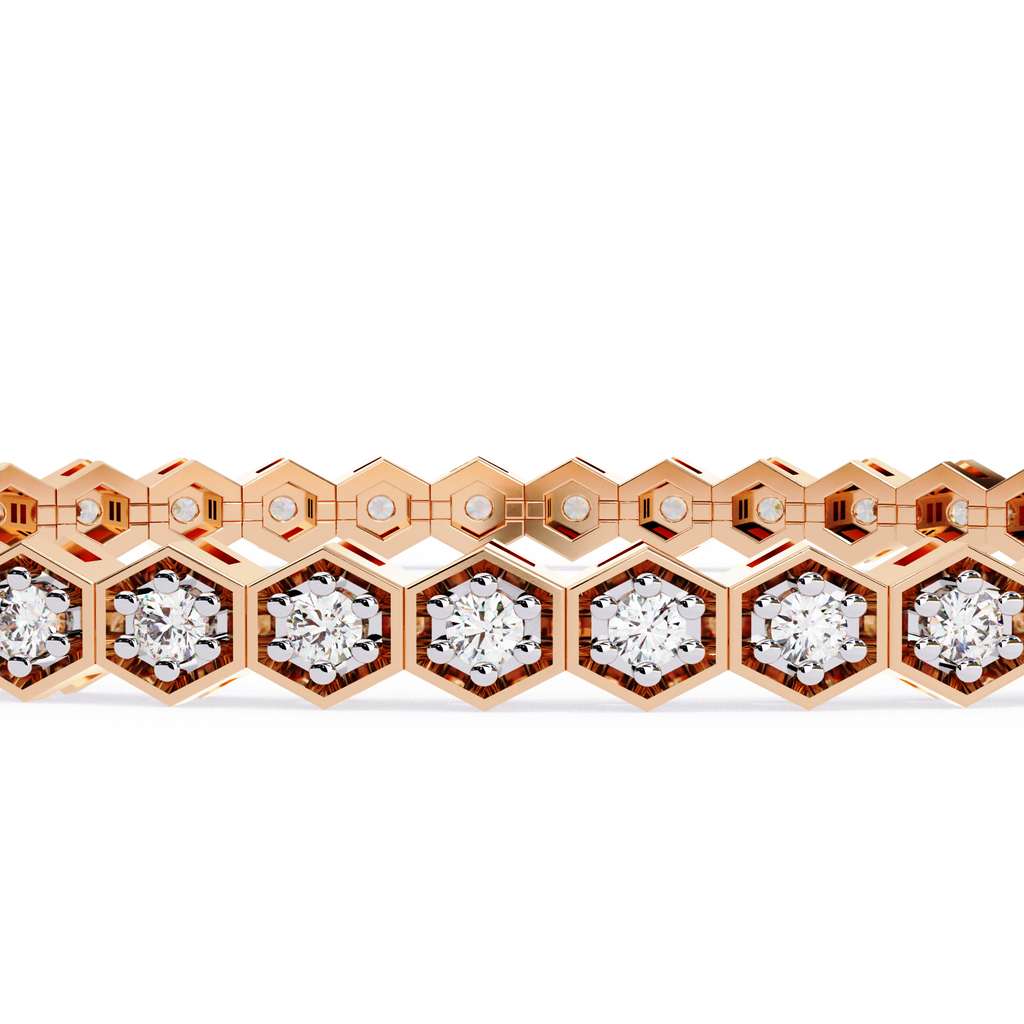 Diamond honeycomb Tennis Bracelet