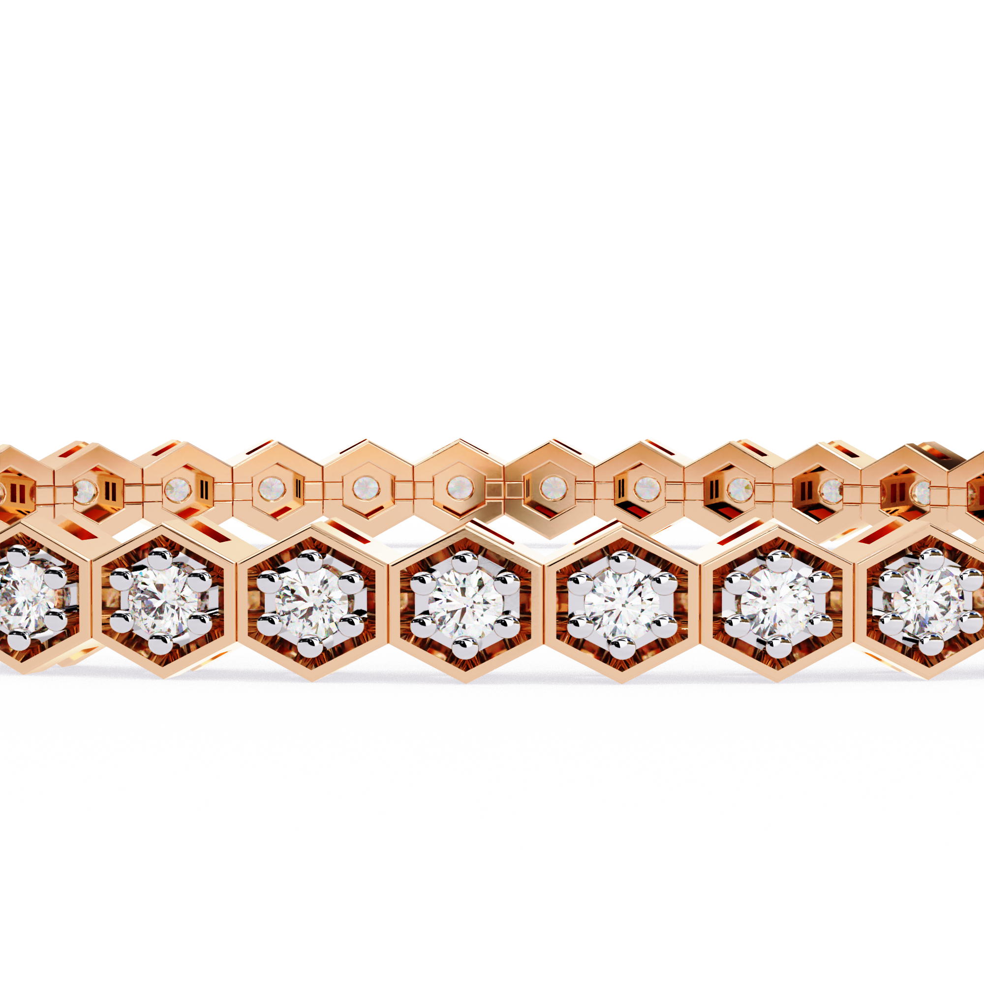 Diamond honeycomb Tennis Bracelet