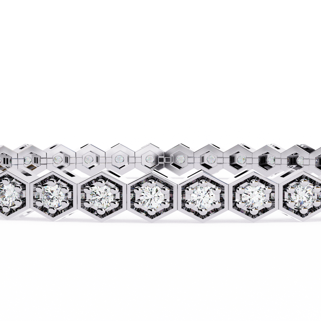 Diamond honeycomb Tennis Bracelet