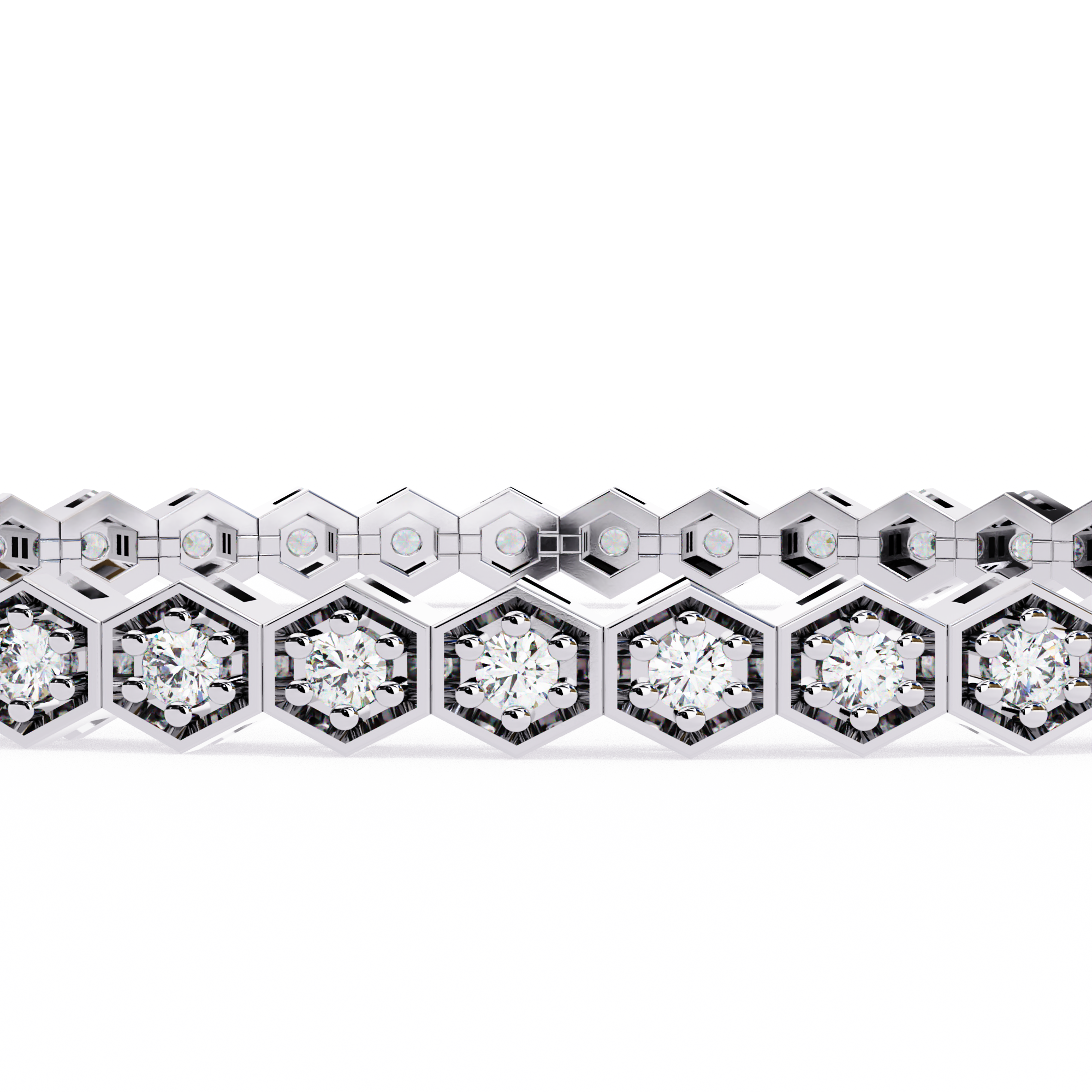 Diamond honeycomb Tennis Bracelet
