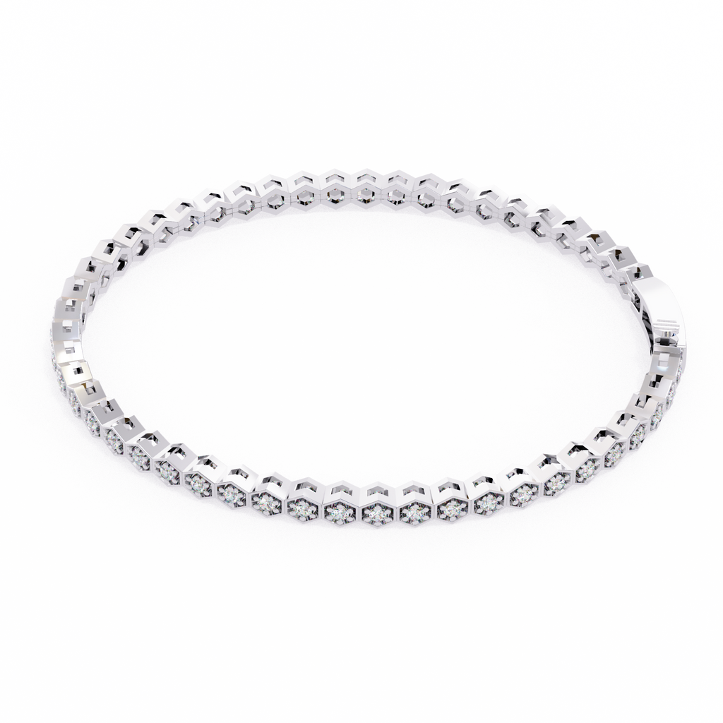 Diamond honeycomb Tennis Bracelet