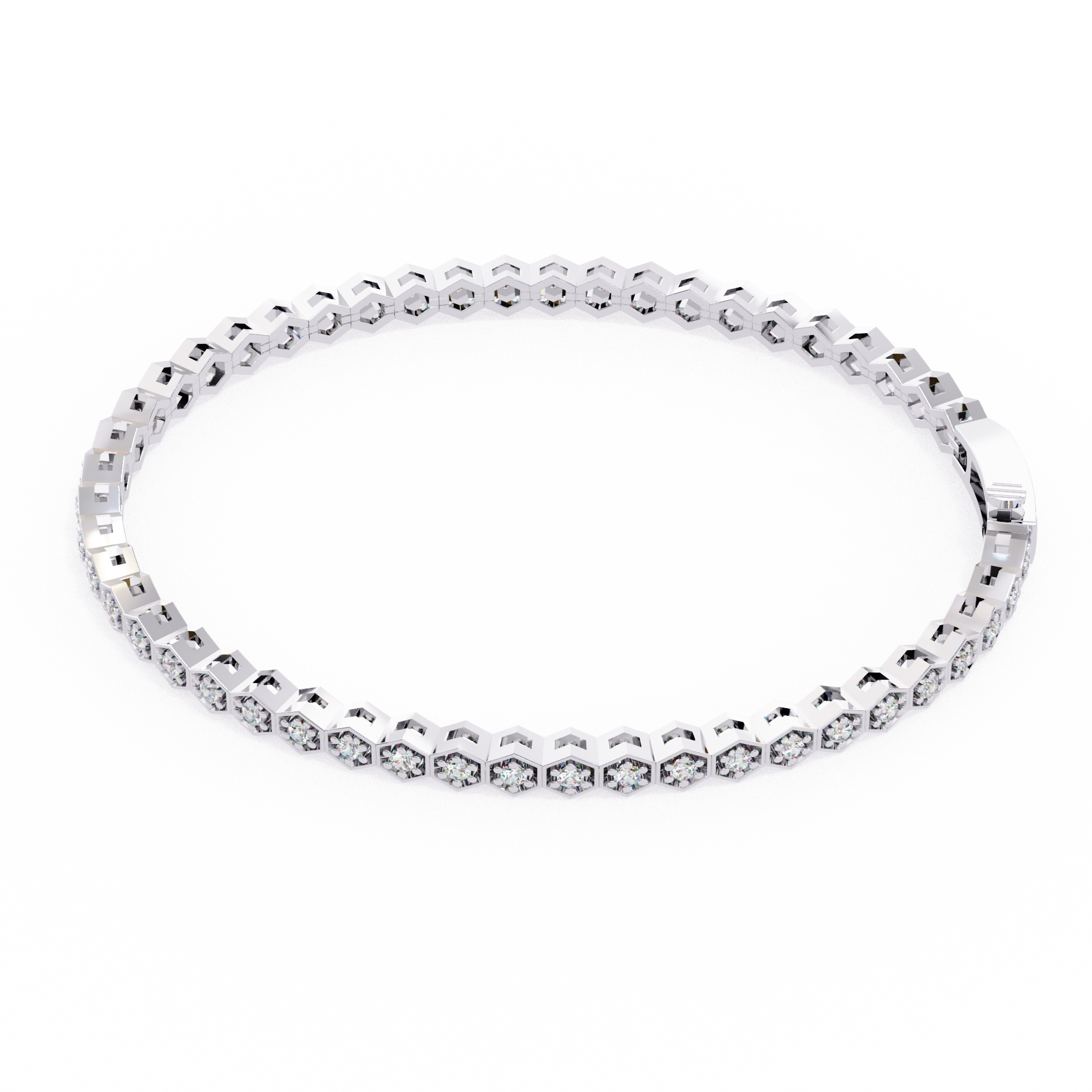Diamond honeycomb Tennis Bracelet
