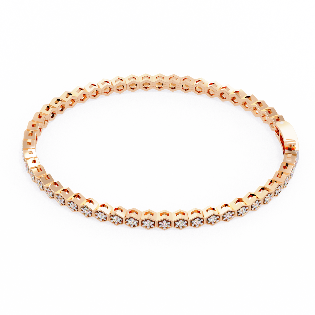 Diamond honeycomb Tennis Bracelet
