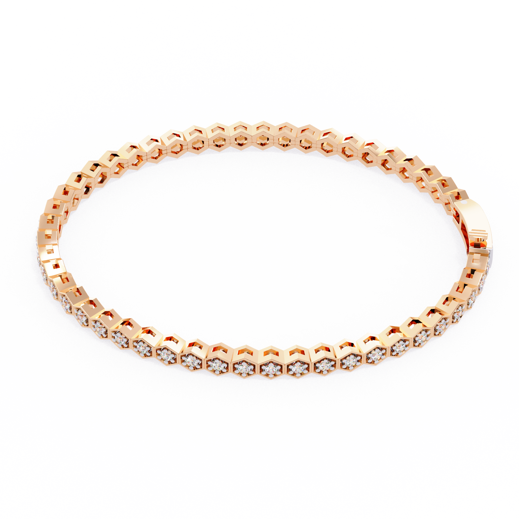 Diamond honeycomb Tennis Bracelet