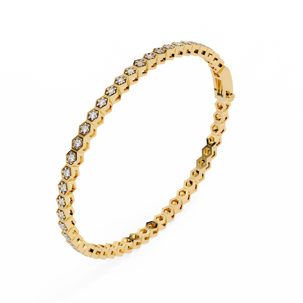 Diamond honeycomb Tennis Bracelet