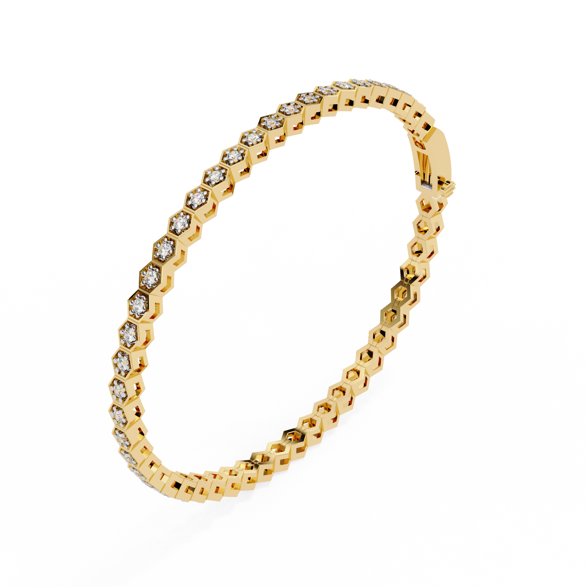 Diamond honeycomb Tennis Bracelet