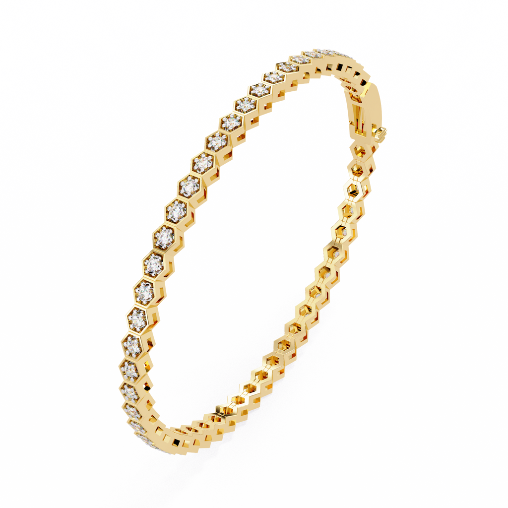 Diamond honeycomb Tennis Bracelet
