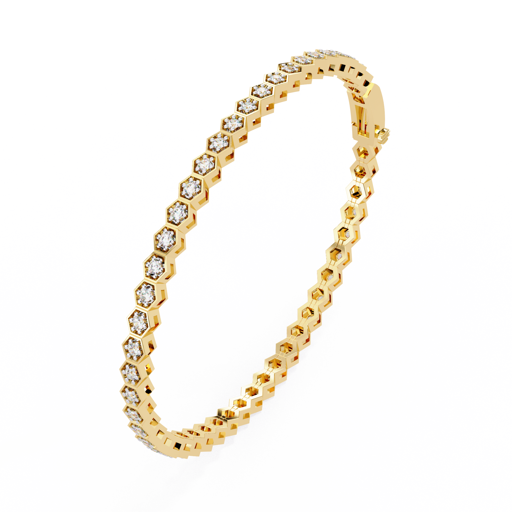 Diamond honeycomb Tennis Bracelet