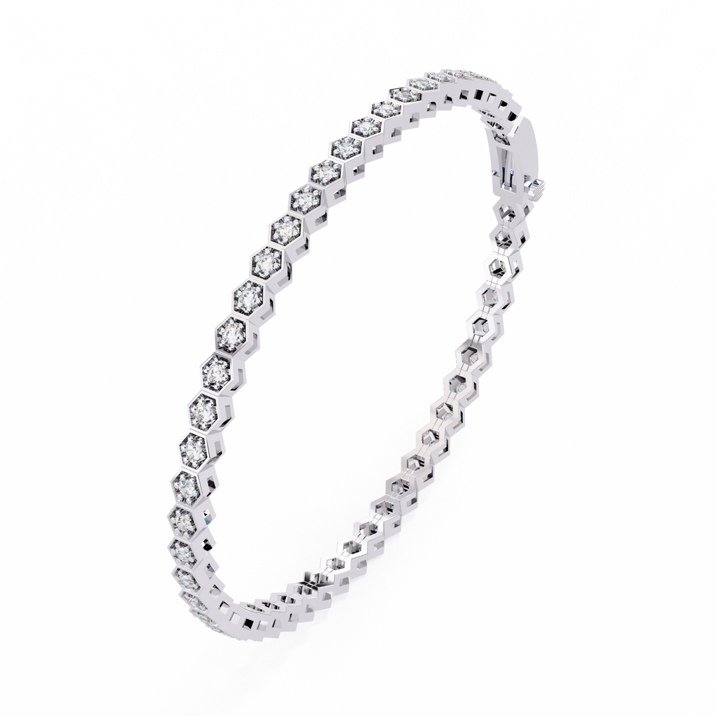 Diamond honeycomb Tennis Bracelet