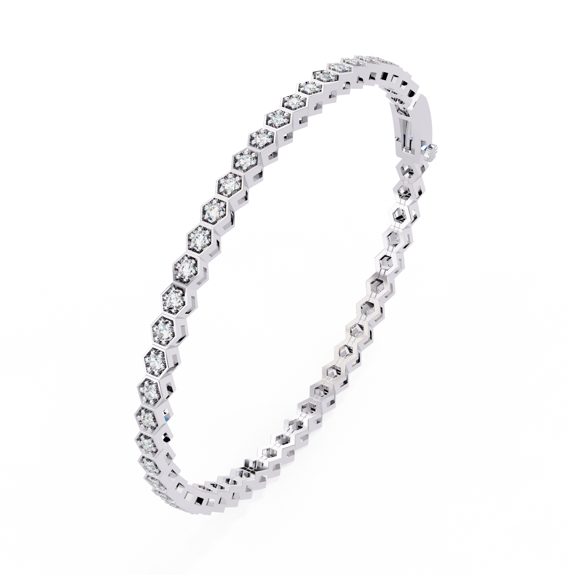 Diamond honeycomb Tennis Bracelet