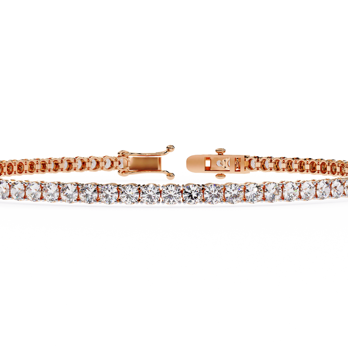 5 ct to 20 ct Slim Diamond Tennis Bracelet in 10k Gold
