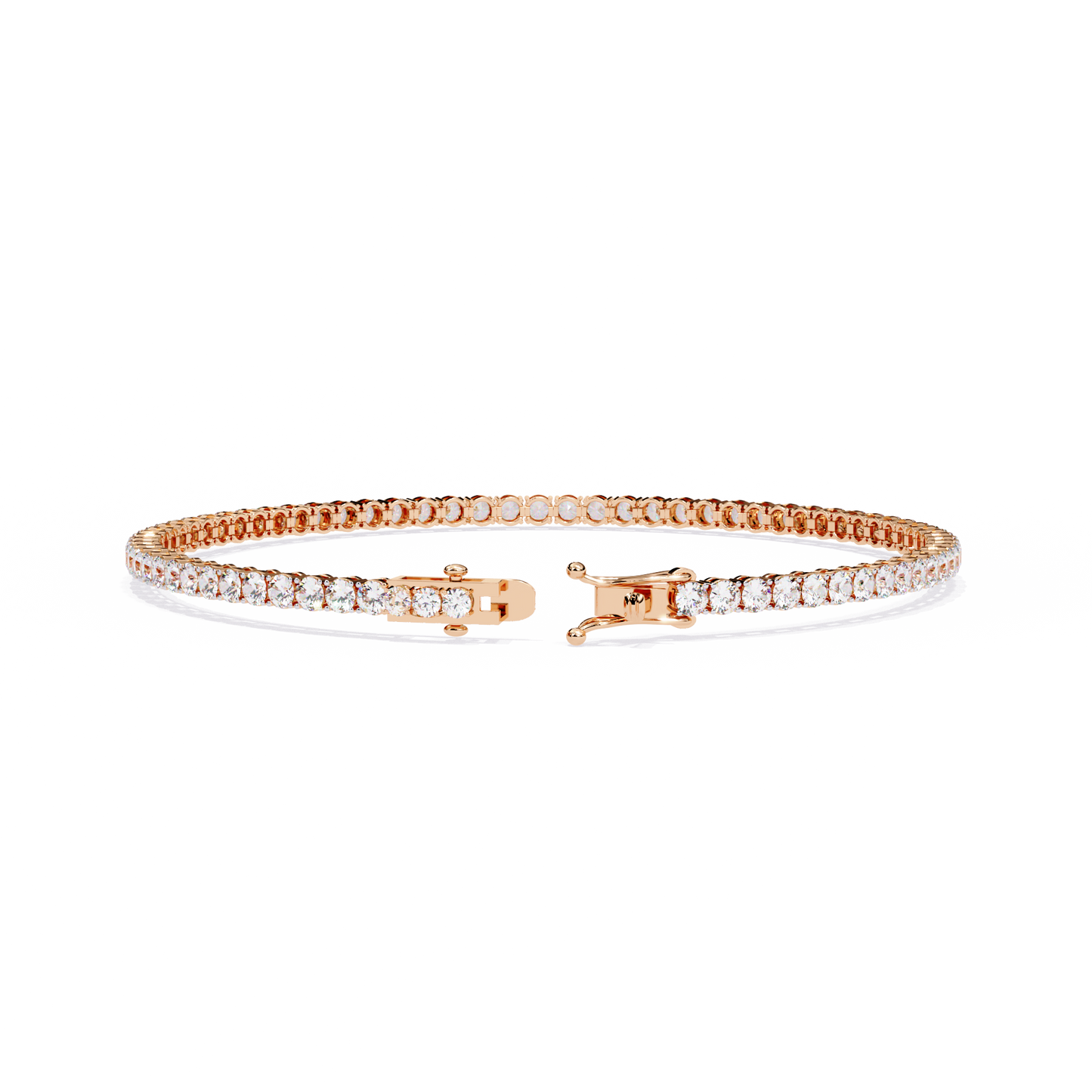 5 ct to 20 ct Slim Diamond Tennis Bracelet in 10k Gold