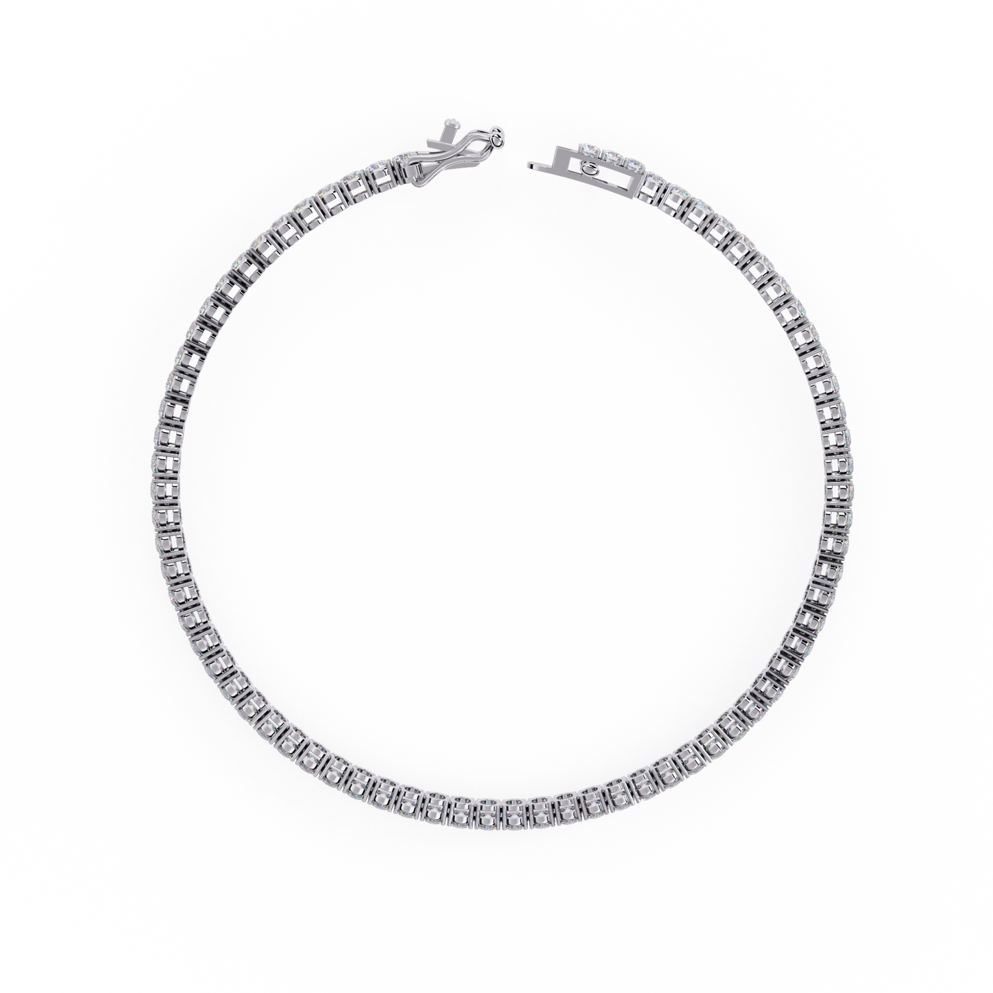 5 ct to 20 ct Slim Diamond Tennis Bracelet in 10k Gold